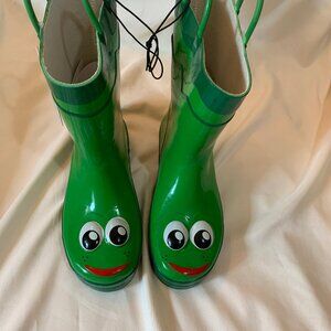 Western Chief Boys' Frog Rainboot (Toddler-Youth) Size 4M